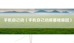 手机自己动（手机自己动屏幕啥原因）