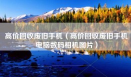 高价回收废旧手机（高价回收废旧手机电脑数码相机图片）