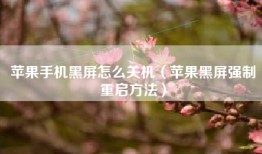苹果手机黑屏怎么关机（苹果黑屏强制重启方法）