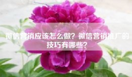 微信营销应该怎么做？微信营销推广的技巧有哪些？