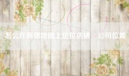 怎么在高德地图上定位店铺／公司位置