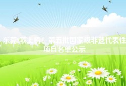 东莞2项上榜！第五批国家级非遗代表性项目名单公示
