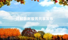 详解数据服务共享发布