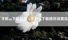 手机qq下载路径（手机qq下载路径设置在哪）