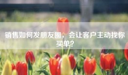 销售如何发朋友圈，会让客户主动找你买单？