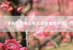 手机能用年（手机能使用多少年）