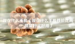 现在什么手机（现在什么手机性价比高质量好又好用）