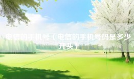 电信的手机号（电信的手机号码是多少开头）