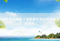 手机照片导出（手机照片导出后手机上还有吗）