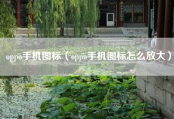 oppo手机图标（oppo手机图标怎么放大）