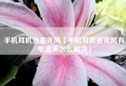 手机耳机当麦克风（手机耳机麦克风有电流声怎么解决）