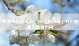 华为钱包新玩法：NFC「碰一碰」开启便捷生活新风尚