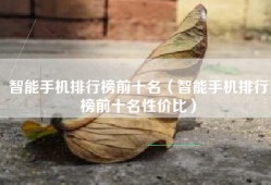 智能手机排行榜前十名（智能手机排行榜前十名性价比）
