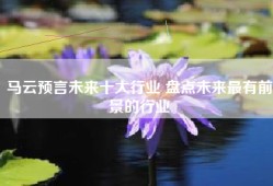 马云预言未来十大行业 盘点未来最有前景的行业