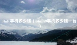 h0n0r手机多少钱（h0n0rv9手机多少钱一台）