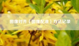 图像对齐（图像配准）方法记录