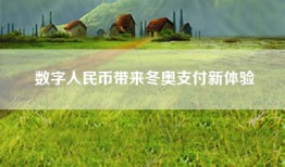 数字人民币带来冬奥支付新体验