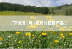 【李佳琦12月10号部分直播产品】