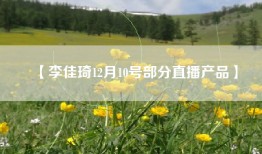 【李佳琦12月10号部分直播产品】