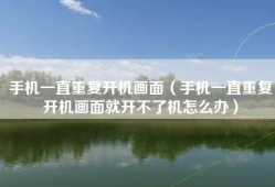 手机一直重复开机画面（手机一直重复开机画面就开不了机怎么办）