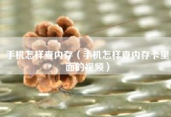 手机怎样查内存（手机怎样查内存卡里面的视频）