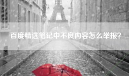 百度精选笔记中不良内容怎么举报？