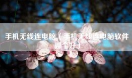 手机无线连电脑（手机无线连电脑软件哪个好）