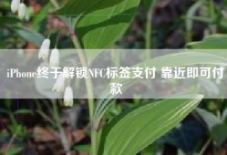 iPhone终于解锁NFC标签支付 靠近即可付款
