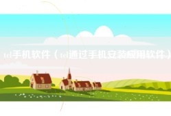 tcl手机软件（tcl通过手机安装应用软件）