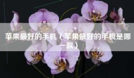 苹果最好的手机（苹果最好的手机是哪一款）