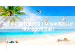 华为手机图片及价格（华为手机图片价格大全大图高清）