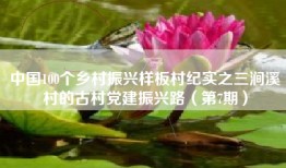 中国100个乡村振兴样板村纪实之三涧溪村的古村党建振兴路（第7期）