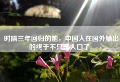 时隔三年回归的她，中国人在国外输出的终于不只是人口了...