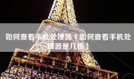 如何查看手机处理器（如何查看手机处理器是几核）