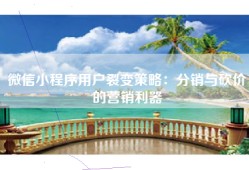微信小程序用户裂变策略：分销与砍价的营销利器