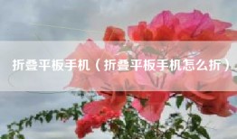 折叠平板手机（折叠平板手机怎么折）