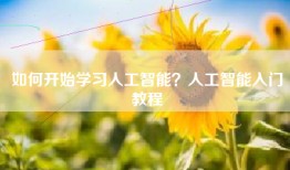如何开始学习人工智能？人工智能入门教程