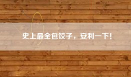 史上最全包饺子，安利一下！