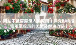 网站不被百度录入的原因（探究影响搜索引擎收录的因素及解决办法）