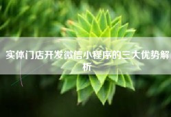 实体门店开发微信小程序的三大优势解析