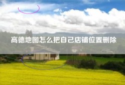 高德地图怎么把自己店铺位置删除