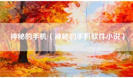 神秘的手机（神秘的手机软件小说）