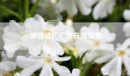 微信推广广告在哪里做