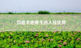 百度本地惠生活入驻优势
