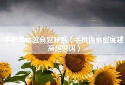 手机像素越高越好吗（手机像素密度越高越好吗）