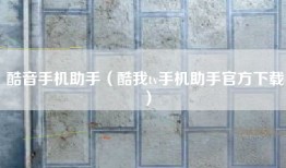 酷音手机助手（酷我tv手机助手官方下载）