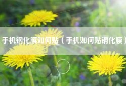 手机钢化膜如何贴（手机如何贴钢化膜）