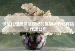 保险代理跟保险经纪的区别，转让保险代理公司