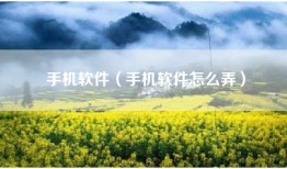 手机软件（手机软件怎么弄）