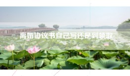 离婚协议书自己写还是到领取
